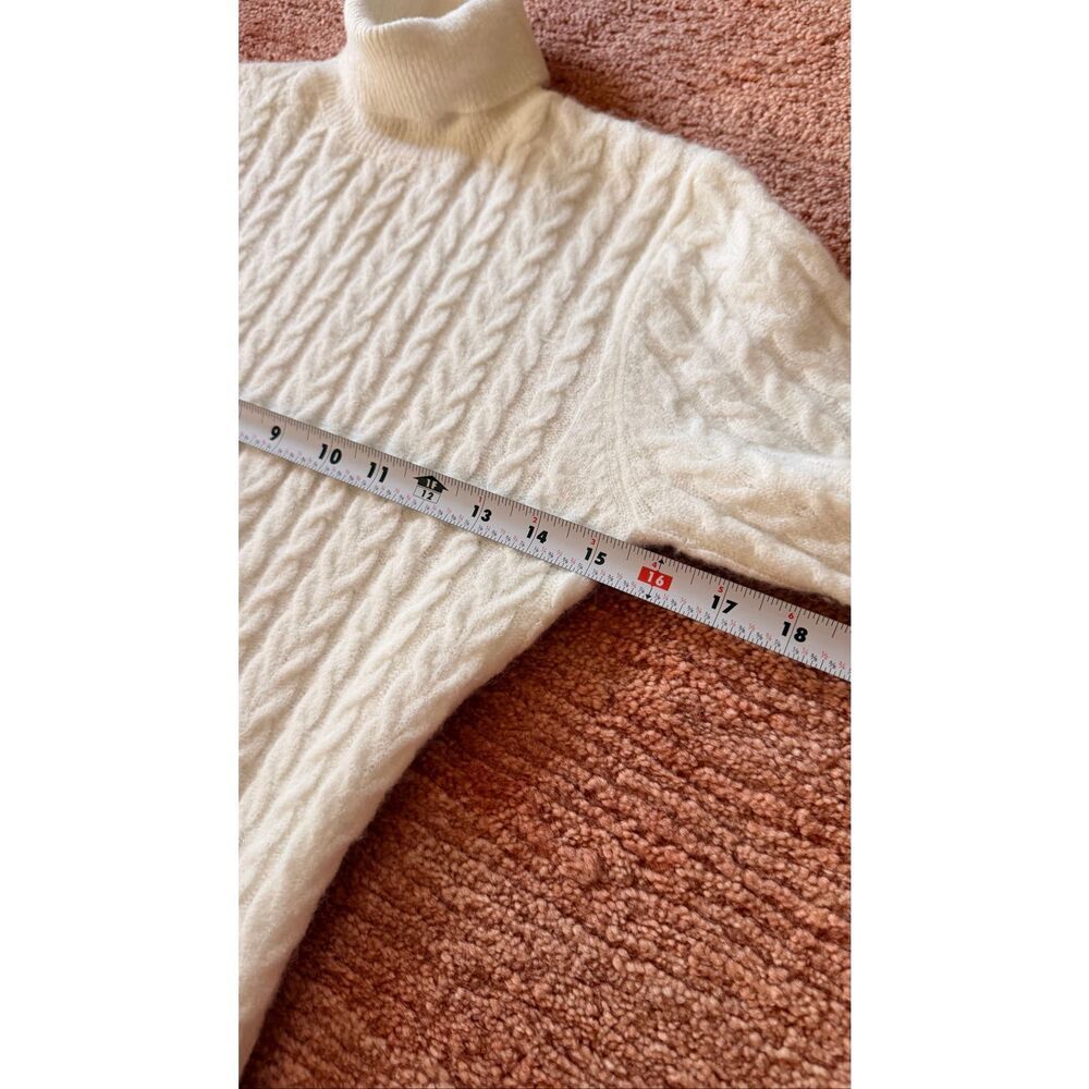 Tic Toc White Cable Knit Sweater Dress Size S Soft Minimalist Cozy - Picture 4 of 9